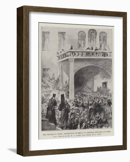 The Trouble in Crete, Distribution of Bread to Christian Refugees at Canea-null-Framed Giclee Print