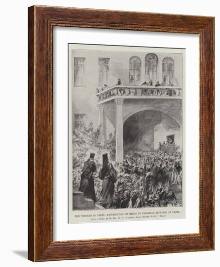 The Trouble in Crete, Distribution of Bread to Christian Refugees at Canea-null-Framed Giclee Print