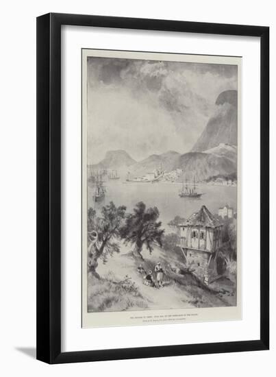 The Trouble in Crete, Suda Bay, on the North-East of the Island-William 'Crimea' Simpson-Framed Giclee Print