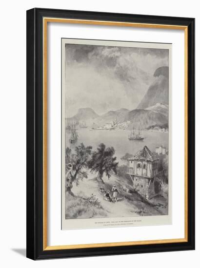 The Trouble in Crete, Suda Bay, on the North-East of the Island-William 'Crimea' Simpson-Framed Giclee Print