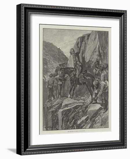 The Trouble in Gilgit, on the March-Richard Caton Woodville II-Framed Giclee Print