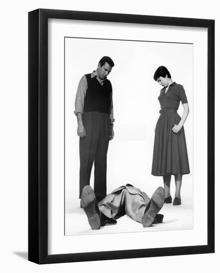 "THE TROUBLE WITH HARRY" by AlfredHitchcock with Shirley McLaine, John Forsythe, Edmund Gwenn and M-null-Framed Photo