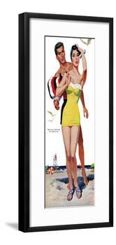 The Trouble With Love - Saturday Evening Post "Leading Ladies", June 4, 1955 pg.31-Wesley Snyder-Framed Giclee Print