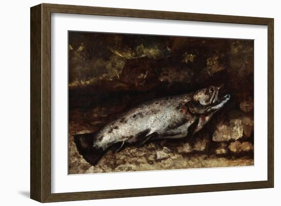 The Trout, 1873-Gustave Courbet-Framed Giclee Print