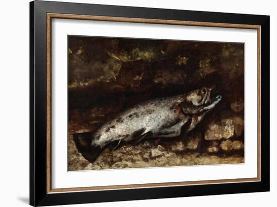 The Trout, 1873-Gustave Courbet-Framed Giclee Print