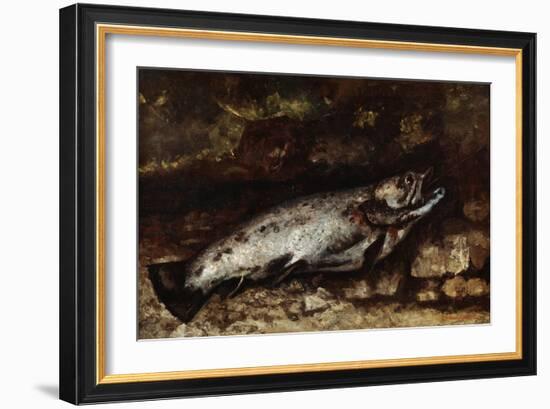 The Trout, 1873-Gustave Courbet-Framed Giclee Print