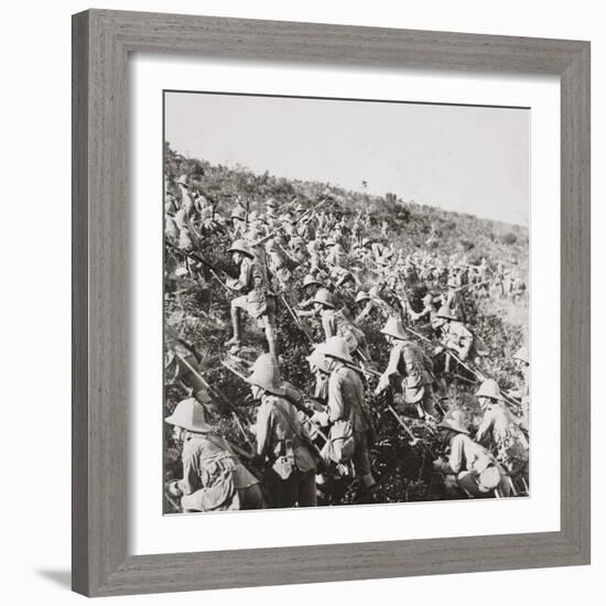 The True Bulldog Rush of Our Troops at the Dardanelles-English Photographer-Framed Photographic Print