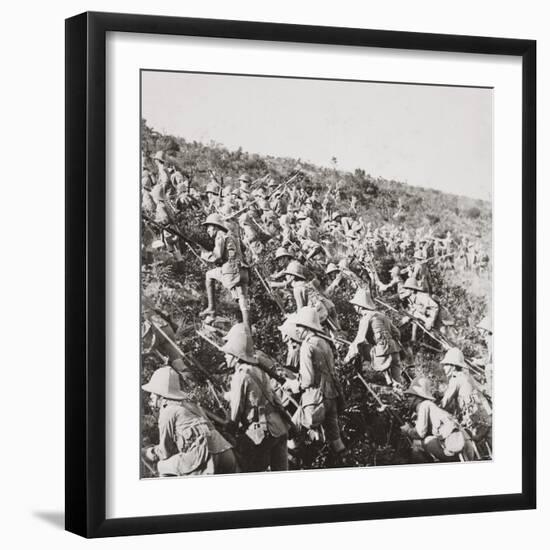 The True Bulldog Rush of Our Troops at the Dardanelles-English Photographer-Framed Photographic Print