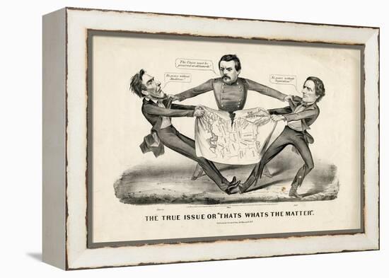 The True Issue or That's What's the Matter, 1864-Currier & Ives-Framed Premier Image Canvas