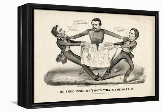 The True Issue or That's What's the Matter, 1864-Currier & Ives-Framed Premier Image Canvas