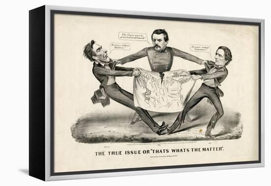 The True Issue or That's What's the Matter, 1864-Currier & Ives-Framed Premier Image Canvas