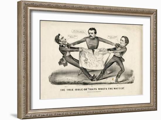 The True Issue or That's What's the Matter, 1864-Currier & Ives-Framed Giclee Print