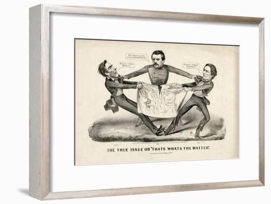 The True Issue or That's What's the Matter, 1864-Currier & Ives-Framed Giclee Print