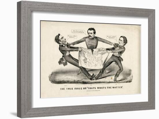 The True Issue or That's What's the Matter, 1864-Currier & Ives-Framed Giclee Print