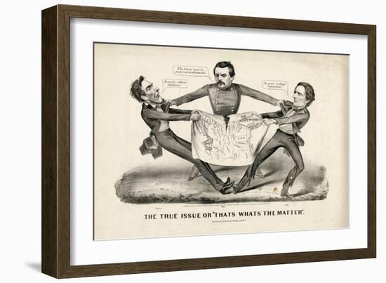 The True Issue or That's What's the Matter, 1864-Currier & Ives-Framed Giclee Print