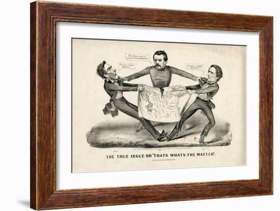 The True Issue or That's What's the Matter, 1864-Currier & Ives-Framed Giclee Print