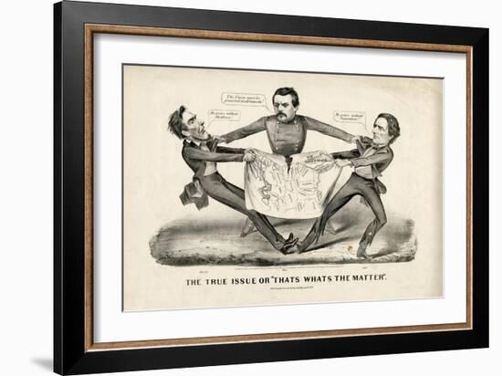 The True Issue or That's What's the Matter, 1864-Currier & Ives-Framed Giclee Print