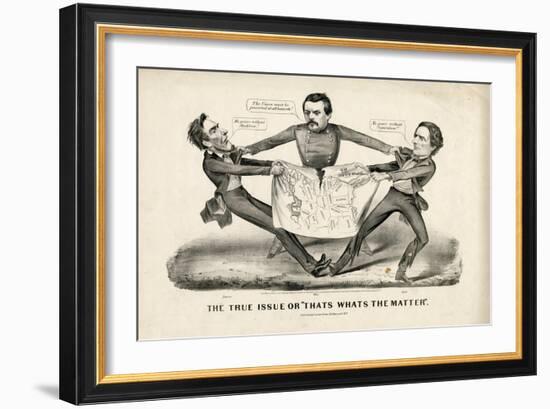 The True Issue or That's What's the Matter, 1864-Currier & Ives-Framed Giclee Print