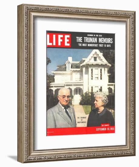 The Truman Memoirs, Former Pres. Harry Truman and Wife, September 26, 1955-Eliot Elisofon-Framed Photographic Print