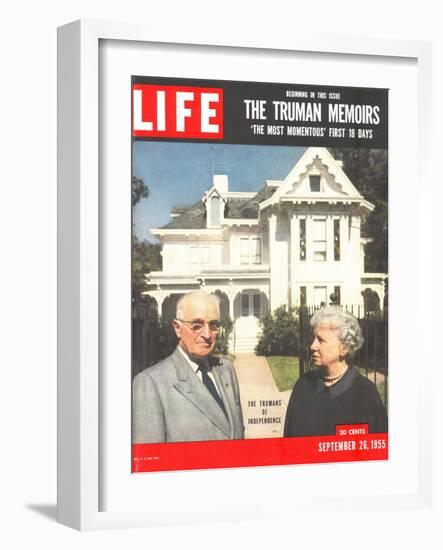 The Truman Memoirs, Former Pres. Harry Truman and Wife, September 26, 1955-Eliot Elisofon-Framed Photographic Print