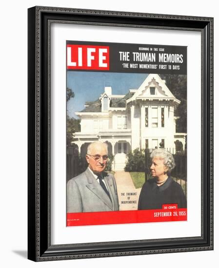 The Truman Memoirs, Former Pres. Harry Truman and Wife, September 26, 1955-Eliot Elisofon-Framed Photographic Print