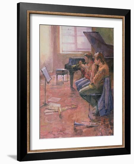 The Trumpet Lesson, 1998-Bob Brown-Framed Giclee Print