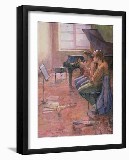 The Trumpet Lesson, 1998-Bob Brown-Framed Giclee Print