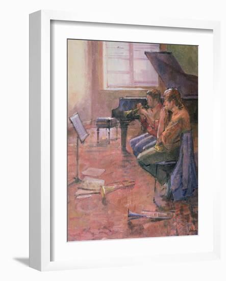 The Trumpet Lesson, 1998-Bob Brown-Framed Giclee Print