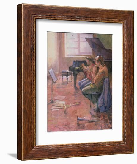 The Trumpet Lesson, 1998-Bob Brown-Framed Giclee Print