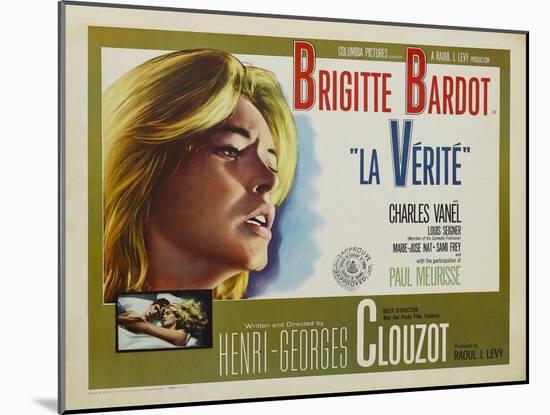 The Truth, 1960 "La Verite" Directed by Henri-georges Clouzot-null-Mounted Giclee Print