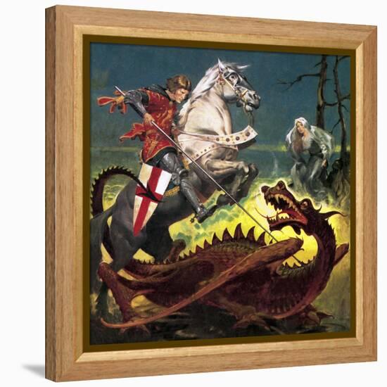 The Truth Behind the Legend: St George -- the Soldier Who Became a Saint-English School-Framed Premier Image Canvas