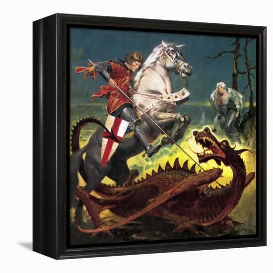 The Truth Behind the Legend: St George -- the Soldier Who Became a Saint-English School-Framed Premier Image Canvas