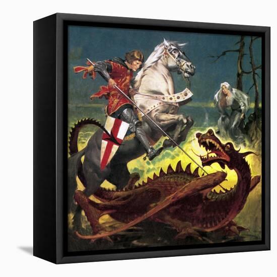 The Truth Behind the Legend: St George -- the Soldier Who Became a Saint-English School-Framed Premier Image Canvas