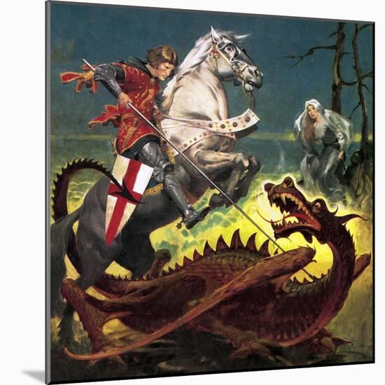 The Truth Behind the Legend: St George -- the Soldier Who Became a Saint-English School-Mounted Giclee Print