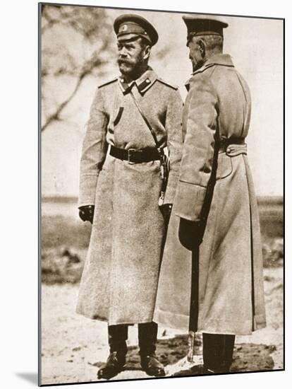 The Tsar and His Victorious General at the Front, from 'The Illustrated War News', 28th June 1916-null-Mounted Photographic Print