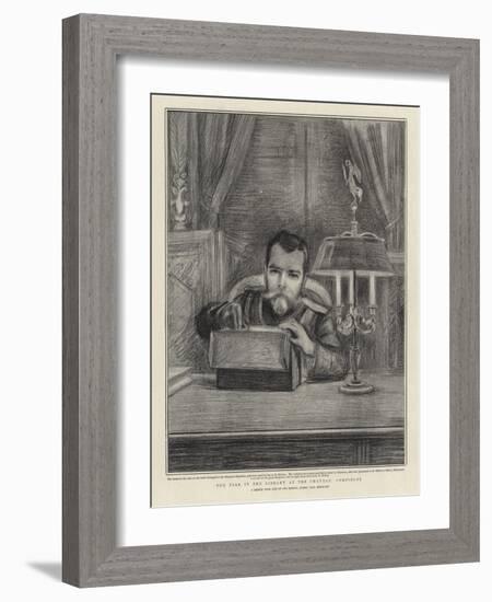 The Tsar in the Library at the Chateau, Compiegne-Charles Paul Renouard-Framed Giclee Print