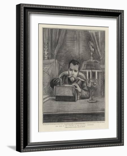 The Tsar in the Library at the Chateau, Compiegne-Charles Paul Renouard-Framed Giclee Print