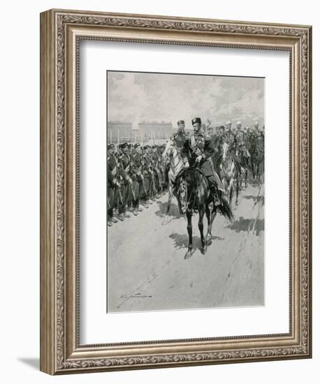 The Tsar Reviewing His Troops-Frederic De Haenen-Framed Giclee Print