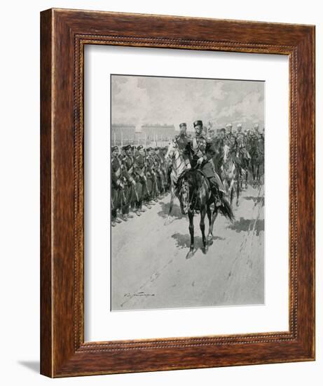 The Tsar Reviewing His Troops-Frederic De Haenen-Framed Giclee Print