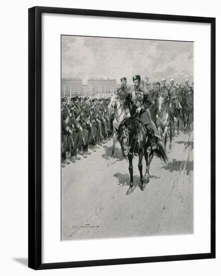 The Tsar Reviewing His Troops-Frederic De Haenen-Framed Giclee Print