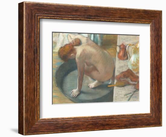 The Tub-Edgar Degas-Framed Art Print