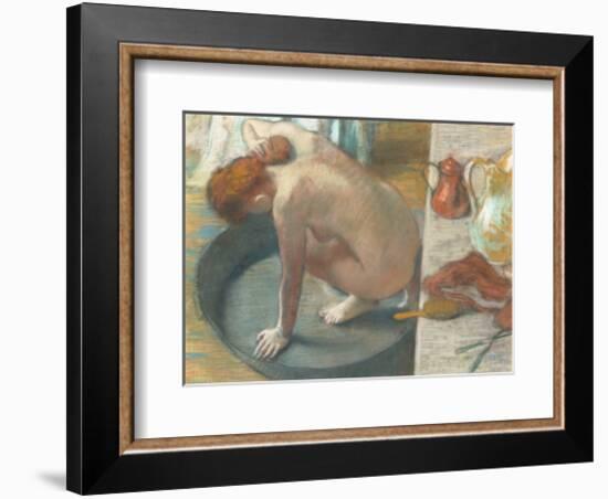 The Tub-Edgar Degas-Framed Art Print