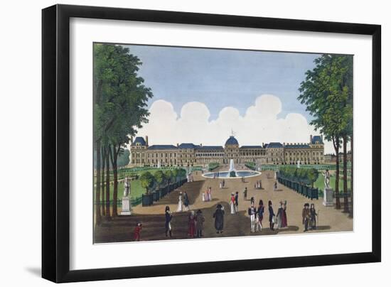 The Tuileries and the Tuileries Gardens, c.1815-20-Henri Courvoisier-Voisin-Framed Giclee Print
