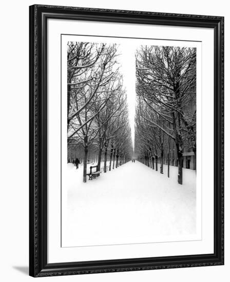 The Tuileries Garden under the snow, Paris-Michel Setboun-Framed Giclee Print