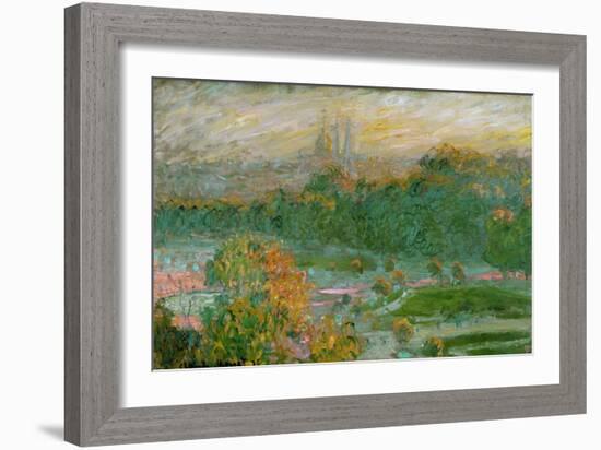 The Tuileries Gardens, 1875-Claude Monet-Framed Giclee Print