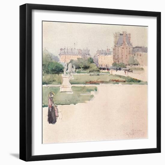 'The Tuileries Gardens', 1915-Eugene Bejot-Framed Giclee Print