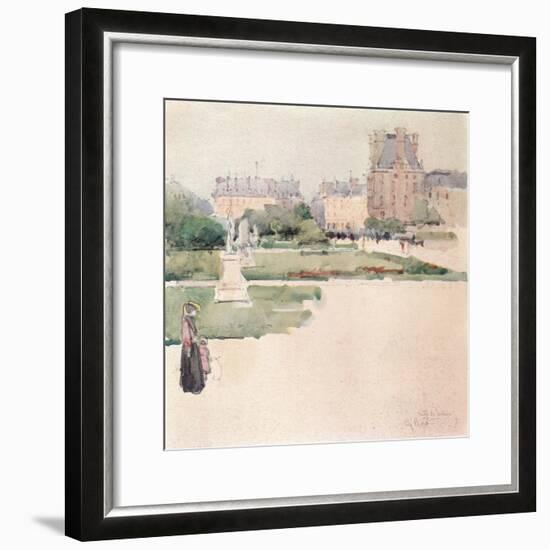 'The Tuileries Gardens', 1915-Eugene Bejot-Framed Giclee Print
