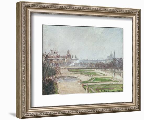 The Tuileries Gardens and the Louvre-Camille Pissarro-Framed Premium Giclee Print