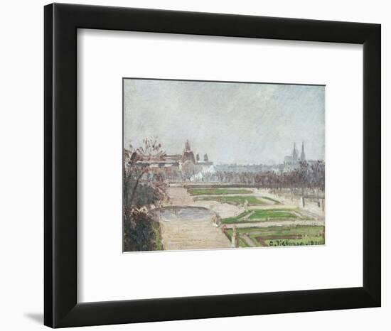 The Tuileries Gardens and the Louvre-Camille Pissarro-Framed Premium Giclee Print