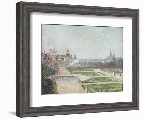 The Tuileries Gardens and the Louvre-Camille Pissarro-Framed Premium Giclee Print